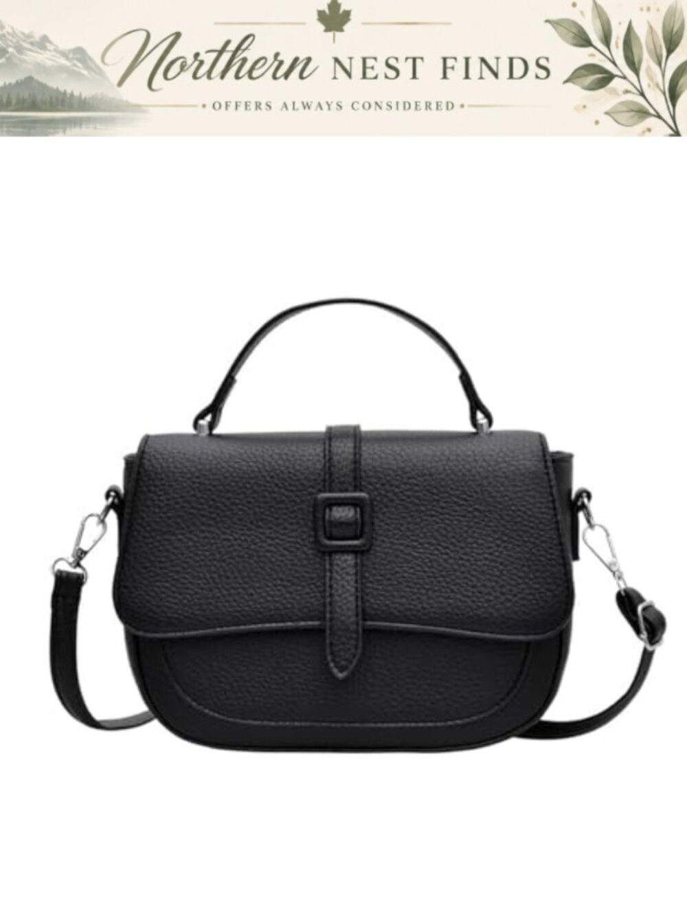 Vegan Leather Crossbody Bag Women Saddle Purse Small Shoulder Handbag